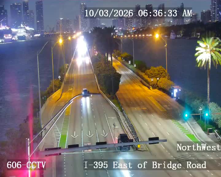 Traffic camera: MacArthur Causeway